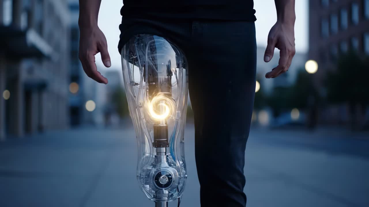 Futuristic Bionic Leg Technology