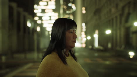mexican woman portrait in the city
