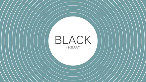 modern black friday text with circles pattern on blue gradient