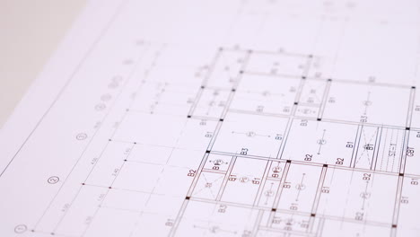 architect's workspace with building plans