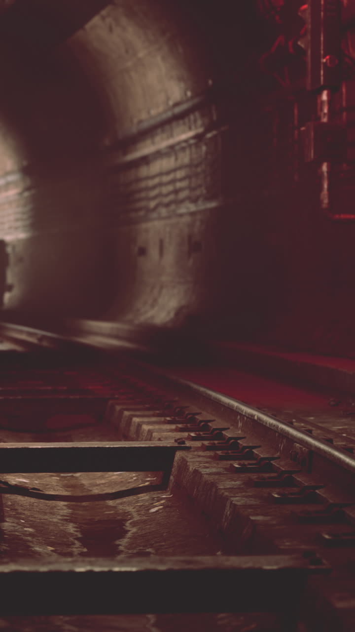 oscuro y misterioso túnel ferroviario