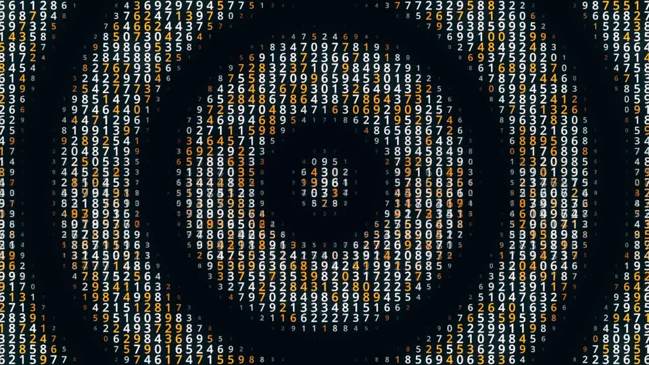 Abstract Spiral of Numbers