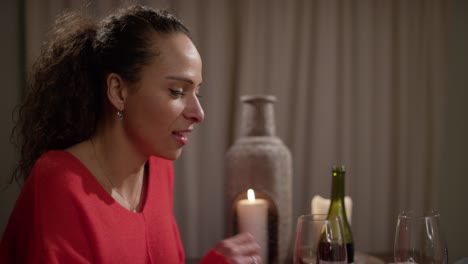 woman toasting with red wine