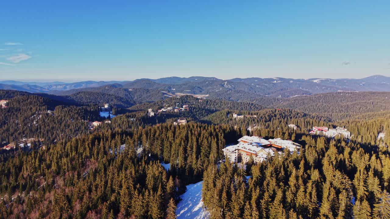 Panorami dei Carpazi in Bulgaria con alberi e montagne