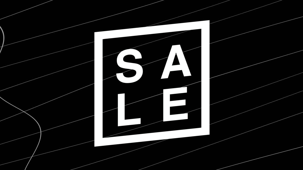 Black Friday Sale Graphic Titles Text Animation black and white
