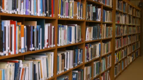 students reading in a library