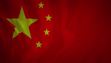 animación de la bandera de china ondeando con espacio de copia
