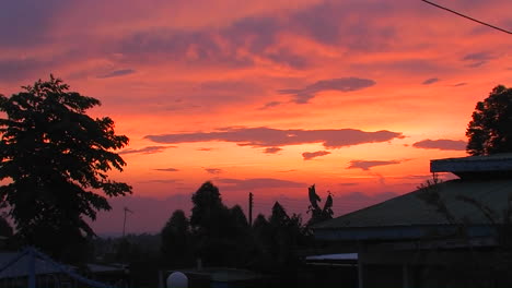 The-sun-sets-over-an-African-village