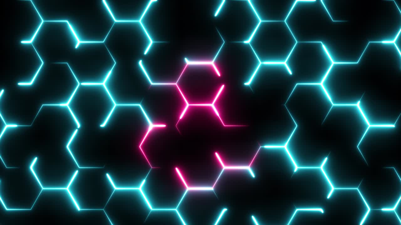 animación 3d de alta tecnología de neón.