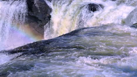 slow motion video ristafallet waterfall in the western part of jamtland is listed as one of the most beautiful waterfalls in sweden.