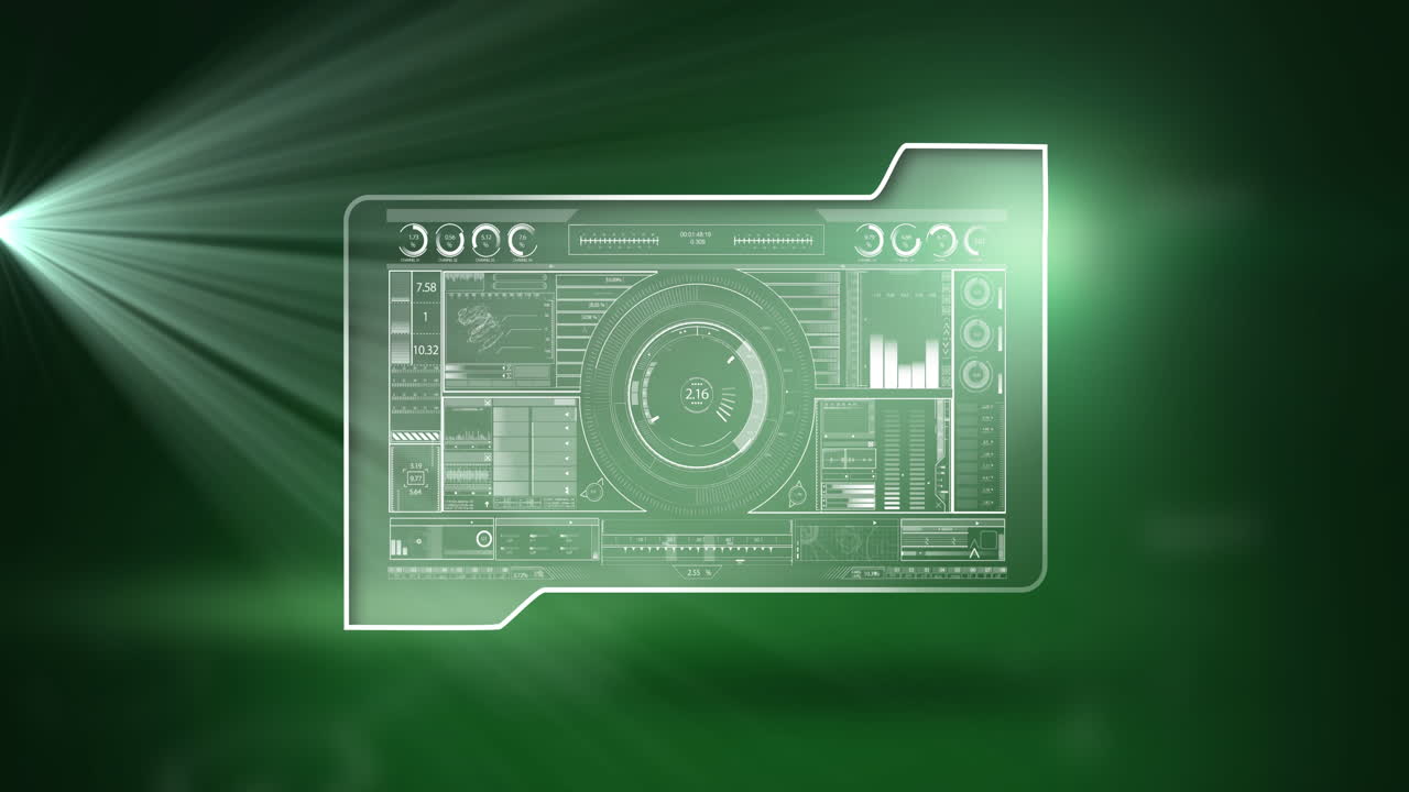 디지털 화면에서 스캔 및 데이터 처리 스 ⁇ 의 애니메이션