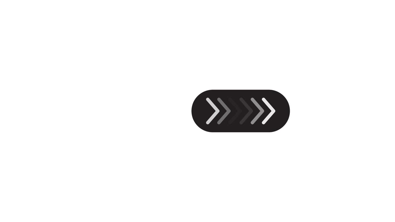 Swipe left to right arrow icon sign animation isolated on white background