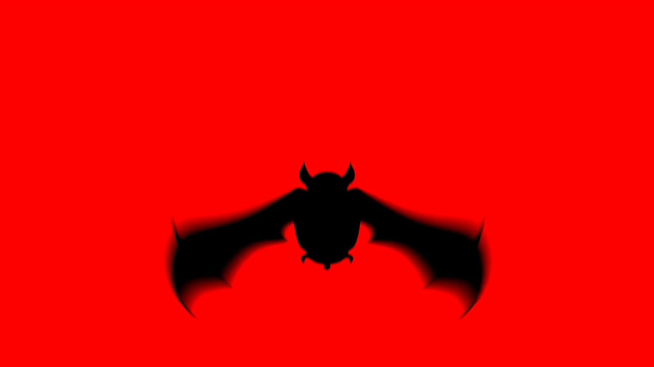 animación de murciélago aterrador para halloween