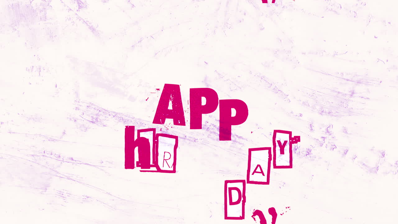 Happy Birthday on white grunge pattern