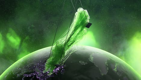 green swing in space