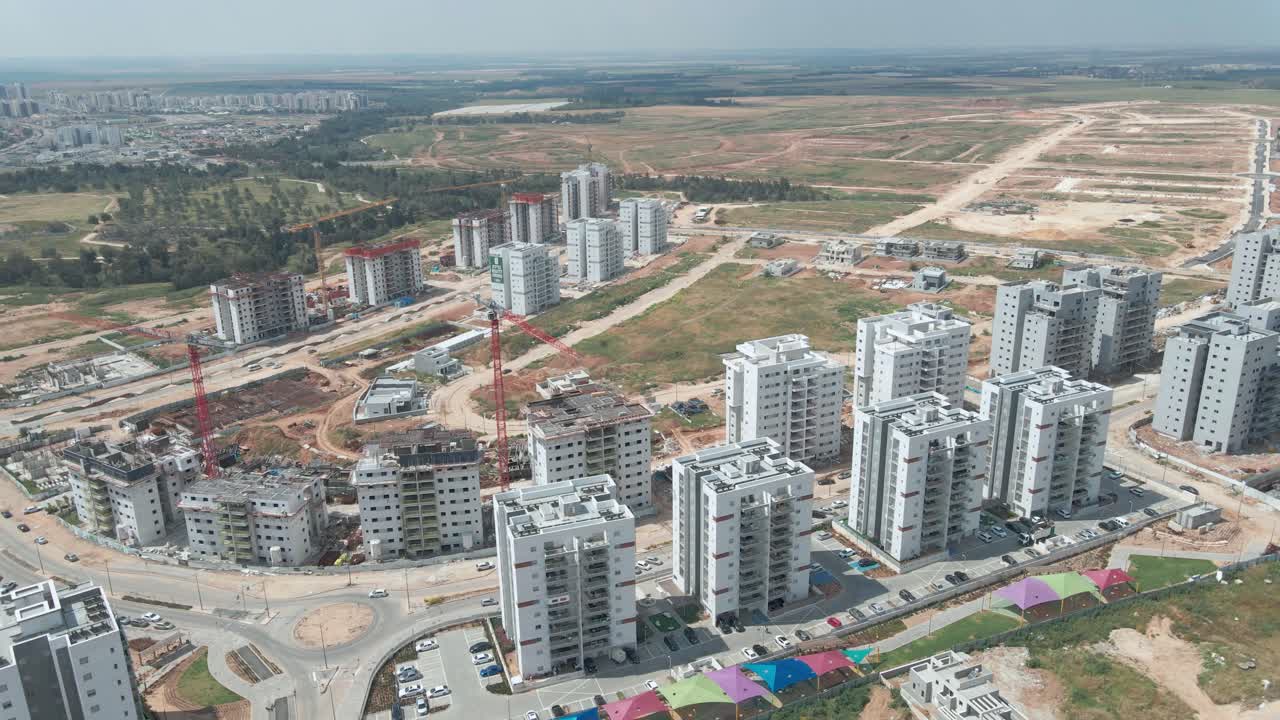 nuevos edificios de barrio en la nueva ciudad del distrito sur en el estado de israel nombrados por netivot