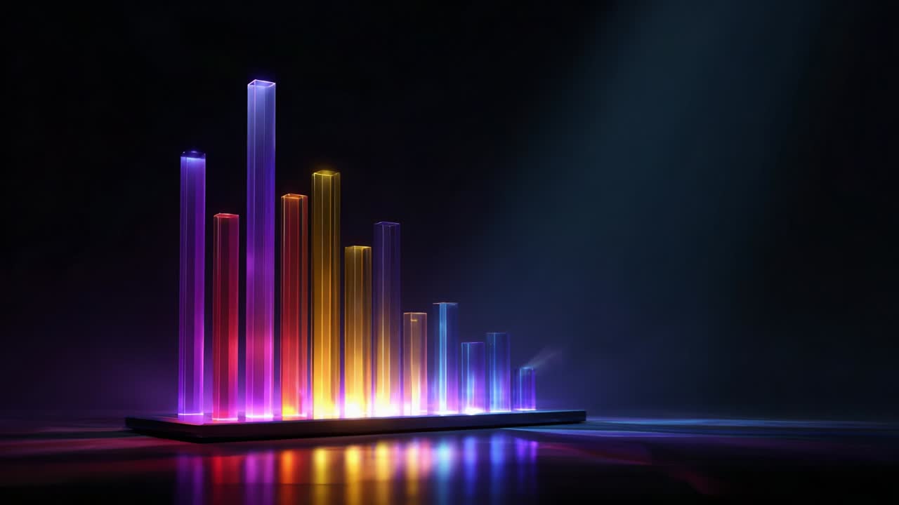 Vibrant and Dynamic Soundwave Visualization: An Artistic Representation of Audio Frequencies Showcasing Colorful Bars Illuminating Against a Dark Background, Creating a Captivating Audio Experience