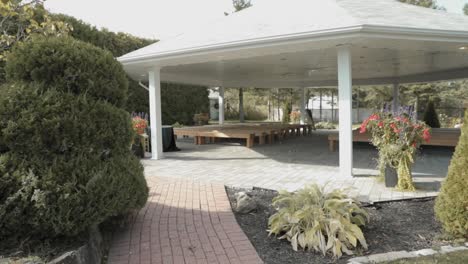 gazebo wedding ceremony location a the beautiful orchard view wedding and event center in ottawa, canada