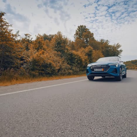 audi electric luxury suv. electric audi e-tron with high voltage battery and electric engine motor