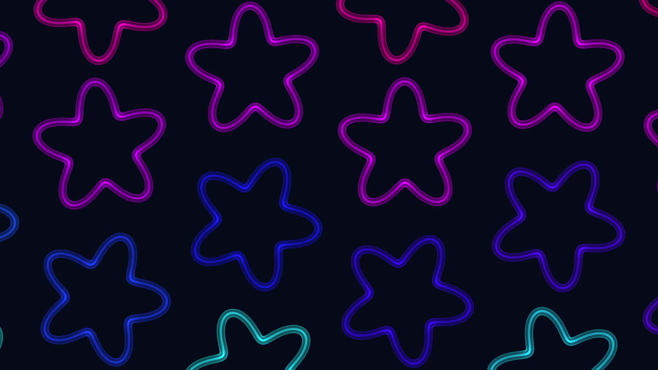 patrón de estrella vibrante en un fondo negro llamativo