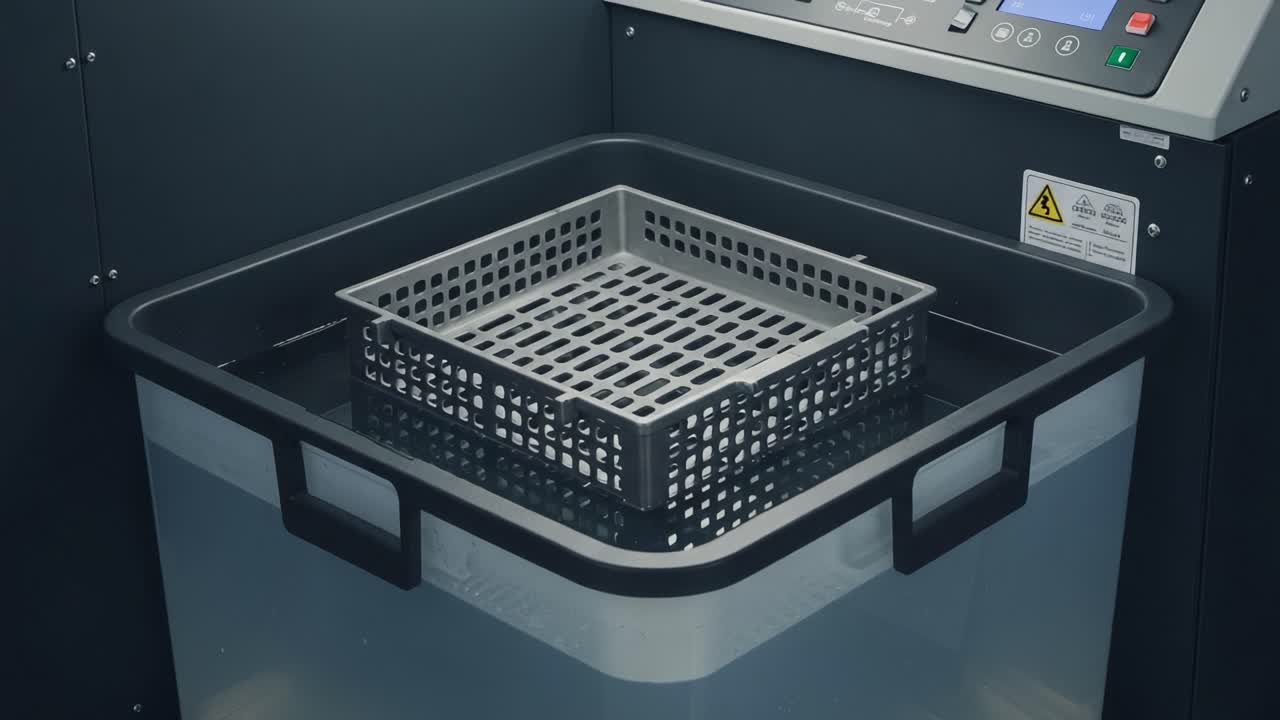 A Close Examination of an Industrial Cleaning System: Highlighting the Use of a Perforated Tray in a Water Tank for Effective Cleaning and Routine Maintenance of Equipment