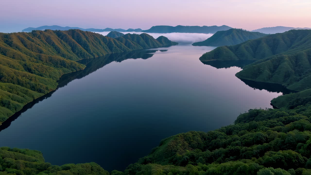 Serene Mountain Lake at Sunrise