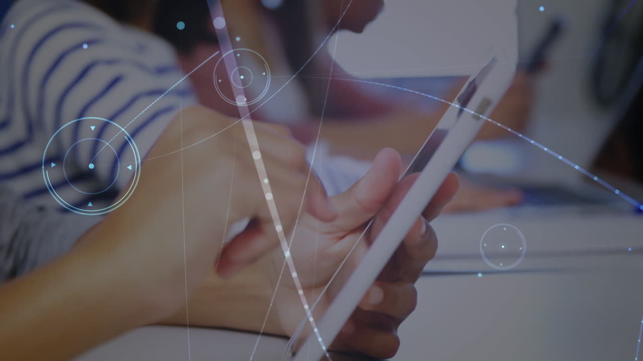 태블릿을 사용하는 다양한 학교 학생들을 위한 연결 네트워크의 활성화