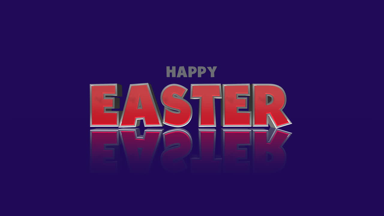 Vivaci auguri di Pasqua si riflettono su acque blu serene