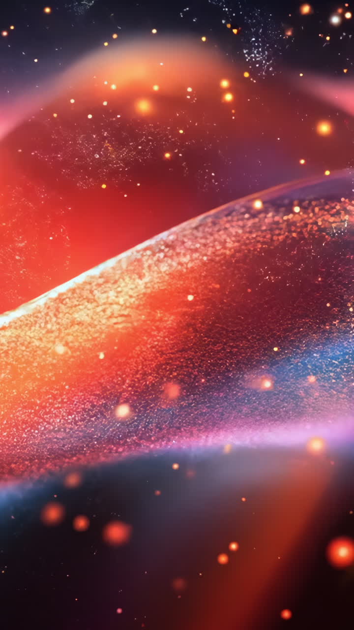 A colorful, abstract painting of a wave with a lot of glitter. The painting is full of bright colors and has a dreamy, whimsical feel to it