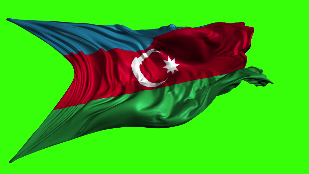 Azerbaijan Flag Waving