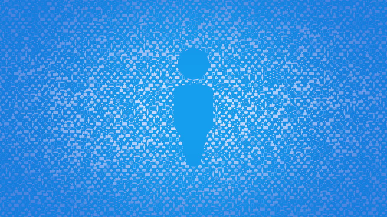 간단한 네트워크 배경에 모션 사람 아이콘