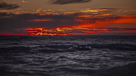 static shot of sea waves during morning time