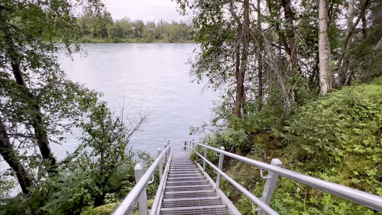 Rampa di pesca del fiume Kenai, Soldotna, Alaska