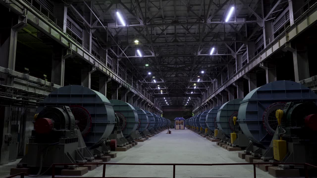 Industrial Factory Interior with Ventilation Systems