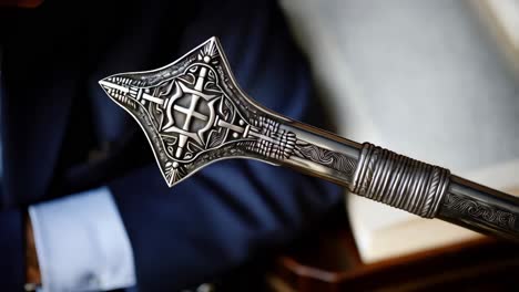 ornate sword hilt detail