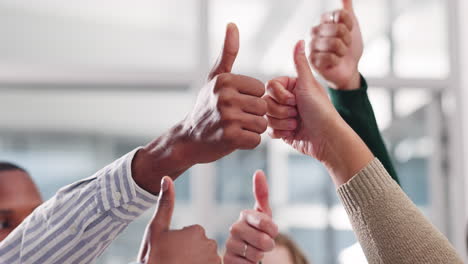 group giving thumbs up in agreement