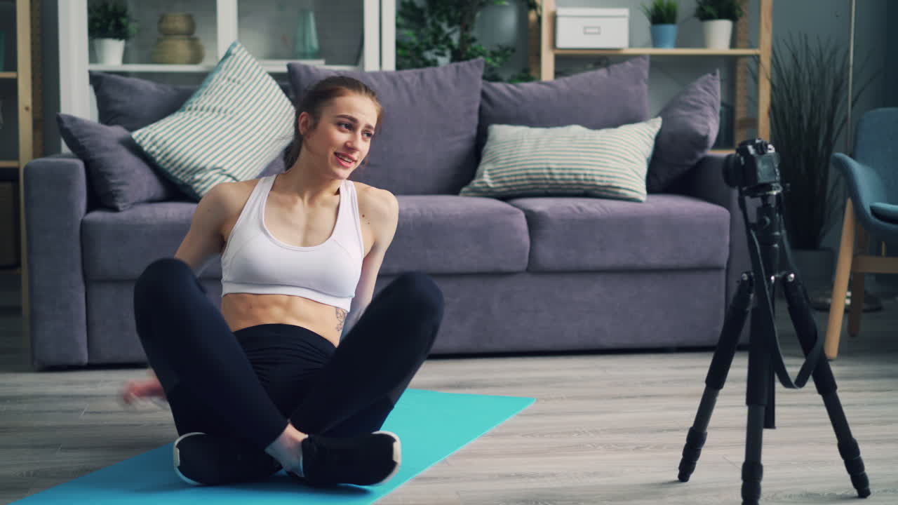 At-home Workout Video with Fitness Instructor