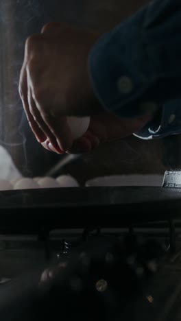 frying an egg