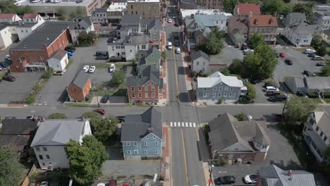 downtown leesburg drone flyover aerial