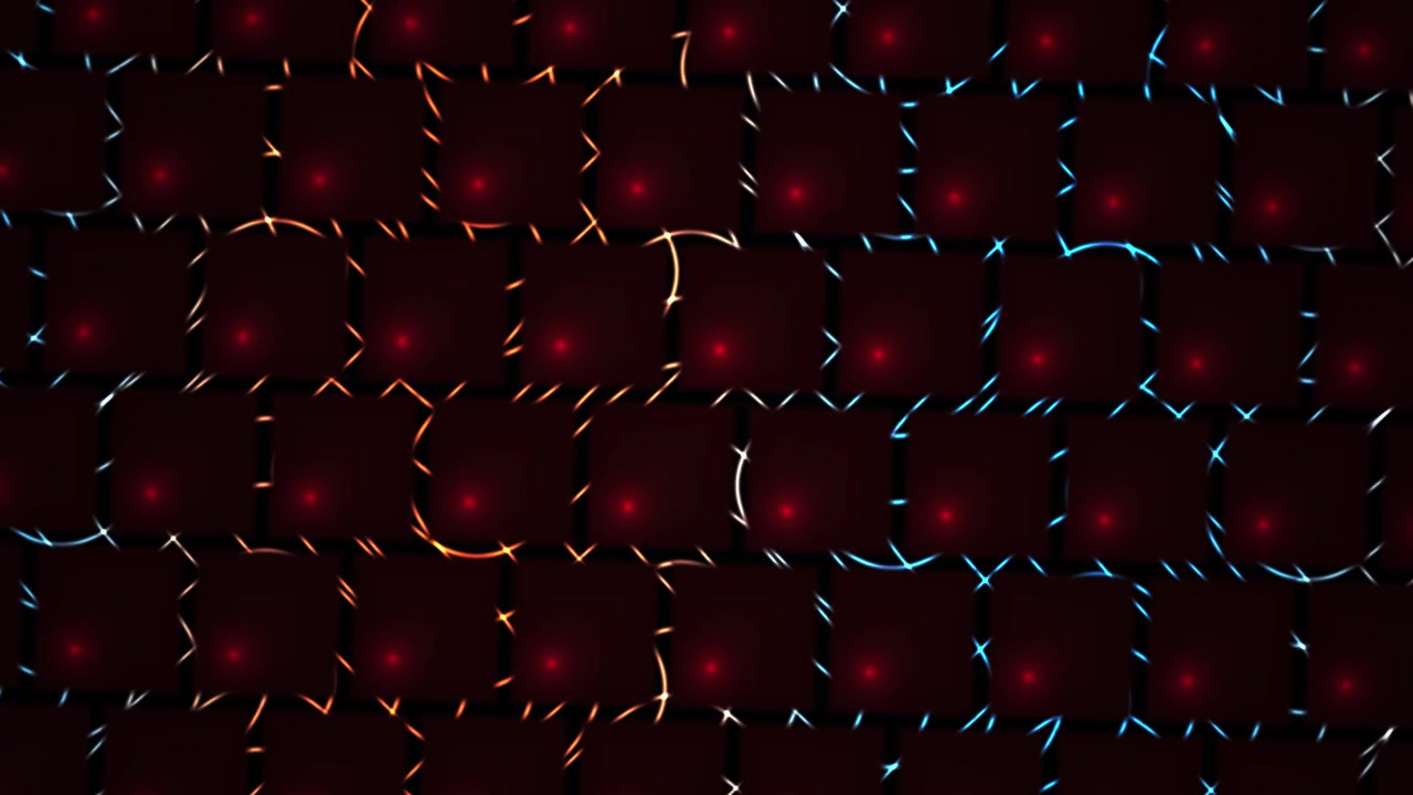 Fundo Abstrato de Quadrados de Grade Neon Brilhantes