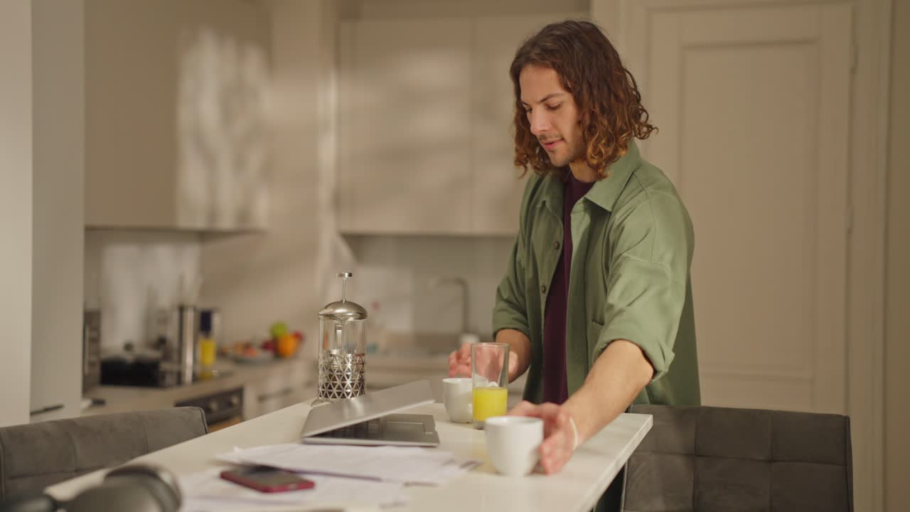 Images of a Man in a Kitchen