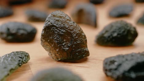 rare moldavite gemstone crystal collection from the czech republic