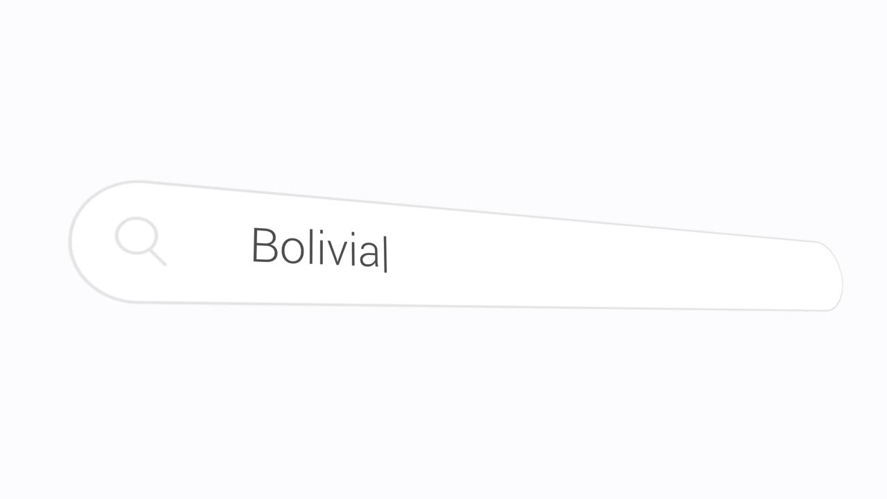 Typing Bolivia In The Search Engine In Virtual Screen