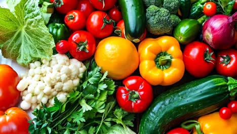 a variety of fresh vegetables are arranged in a pile