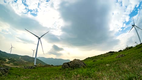 wind power equipment on the mountain