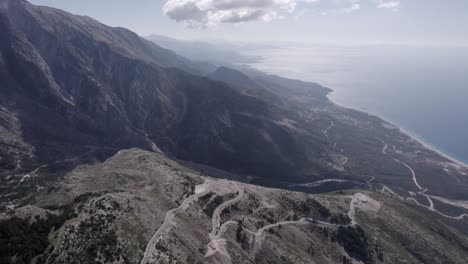 Video-De-Drones-Sobre-El-Paso-De-Montaña-Llogara-En-Sh8,-Albania