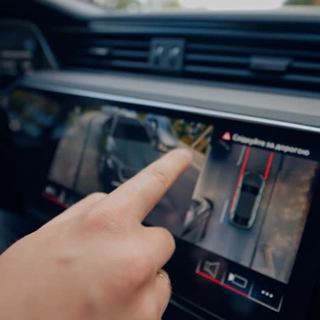 interior dashboard view of audi. interior dashboard with all new displays