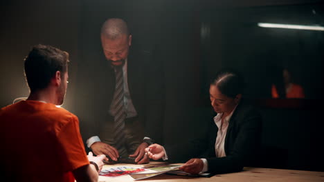 police interrogation scene