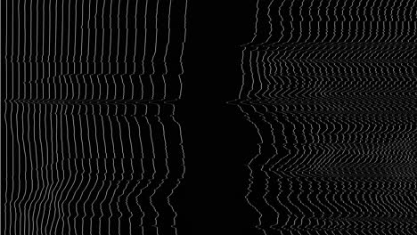 a white wave animation depicting data modulation against a black background