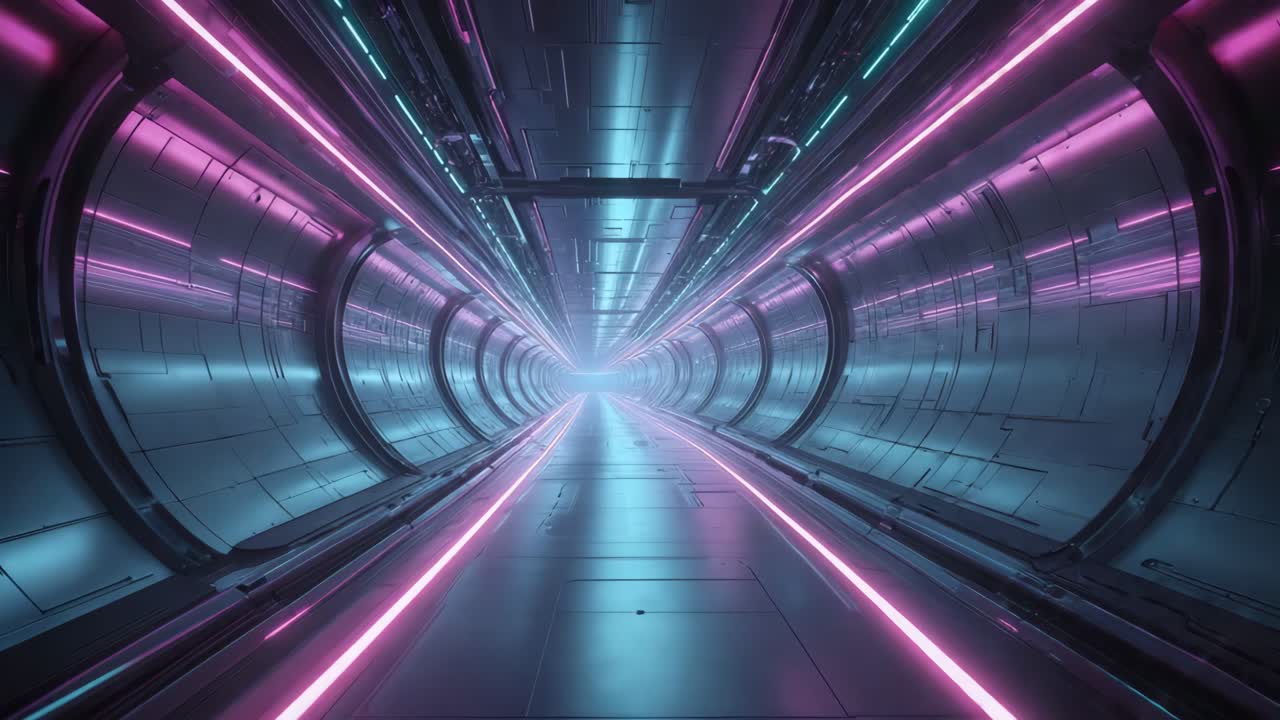 Futuristic Neon Tunnel